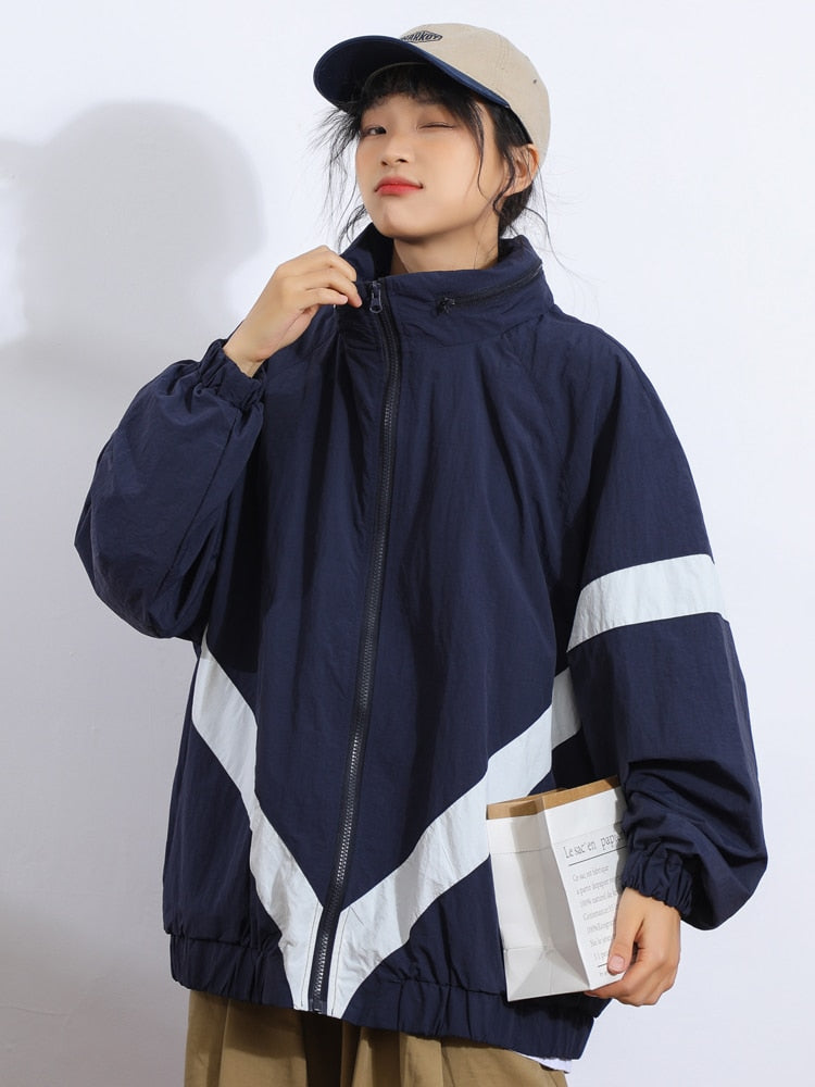 Vintage Striped Windbreaker