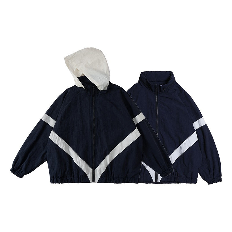 Vintage Striped Windbreaker