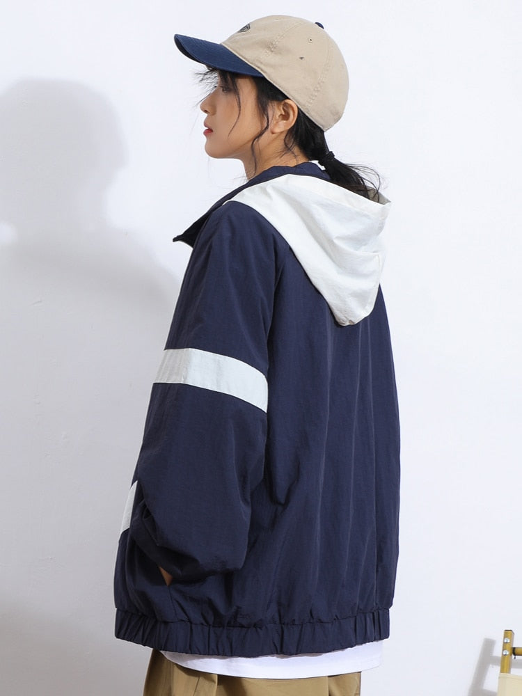 Vintage Striped Windbreaker