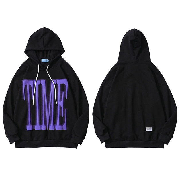TIME Puff Print Hoodie