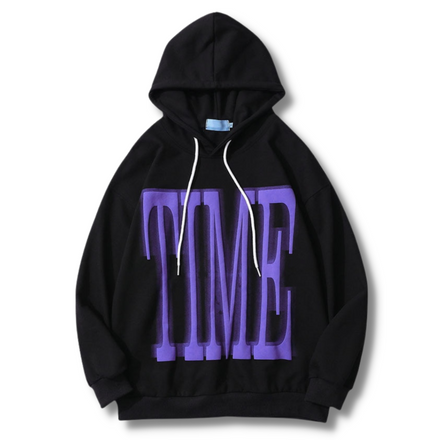 TIME Puff Print Hoodie