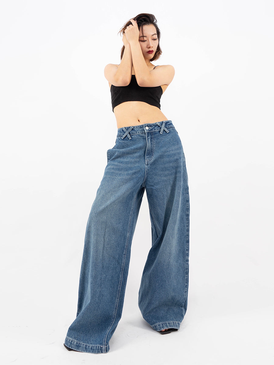 BULKY Baggy Fully Cotton Wide-Leg Jeans
